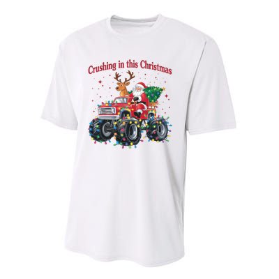 Crushing In This Christmas Holiday Xmas Santa Claus Reindeer Performance Sprint T-Shirt