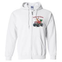 Crushing In This Christmas Holiday Xmas Santa Claus Reindeer Full Zip Hoodie