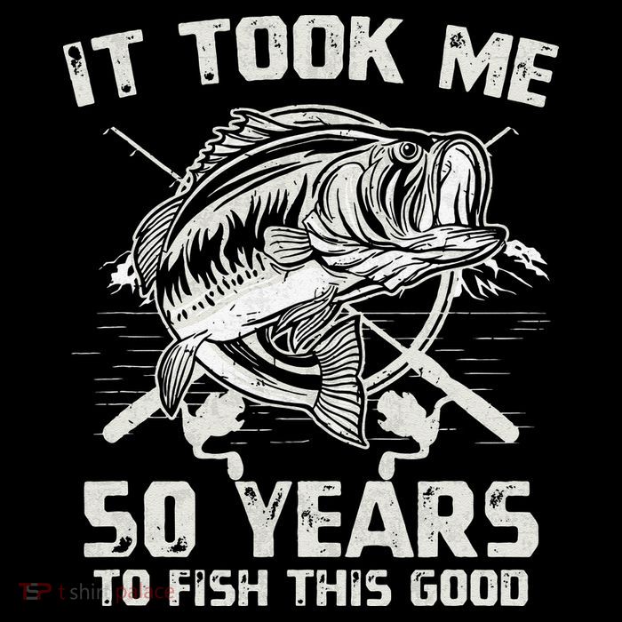Cute It Took Me 50 Years To Fish 50th Birthday Gift T-Shirt