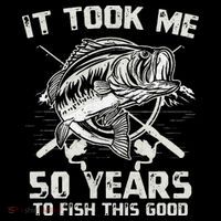 Cute It Took Me 50 Years To Fish 50th Birthday Gift Tall T-Shirt