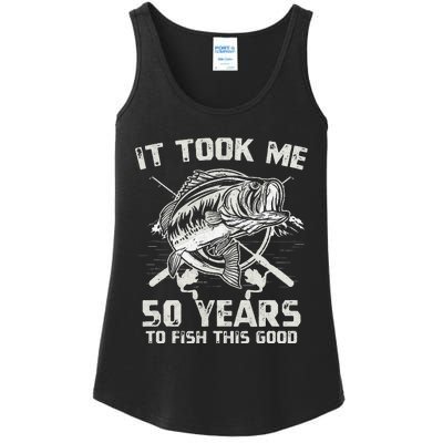 Cute It Took Me 50 Years To Fish 50th Birthday Gift Ladies Essential Tank