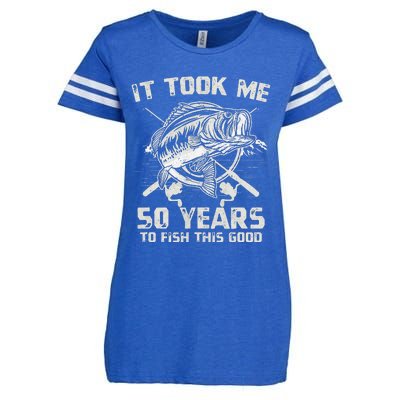 Cute It Took Me 50 Years To Fish 50th Birthday Gift Enza Ladies Jersey Football T-Shirt