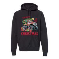 Crushing In This Christmas Xmas Holiday Red Monster Truck Premium Hoodie