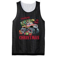 Crushing In This Christmas Xmas Holiday Red Monster Truck Mesh Reversible Basketball Jersey Tank