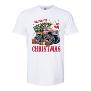 Crushing In This Christmas Xmas Holiday Red Monster Truck Softstyle CVC T-Shirt