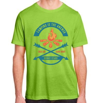 Camping Is The Answer Adult ChromaSoft Performance T-Shirt