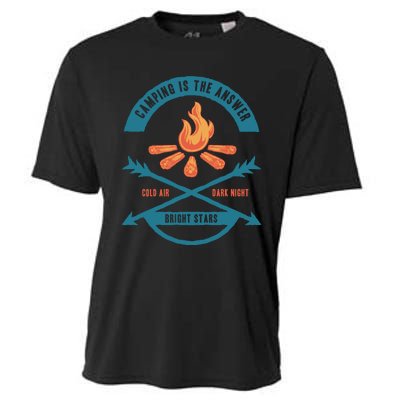 Camping Is The Answer Cooling Performance Crew T-Shirt