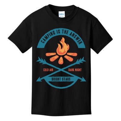 Camping Is The Answer Kids T-Shirt