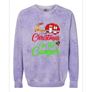 Christmas In The Camper Xmas Lighting Camping RV Christmas Gift Colorblast Crewneck Sweatshirt