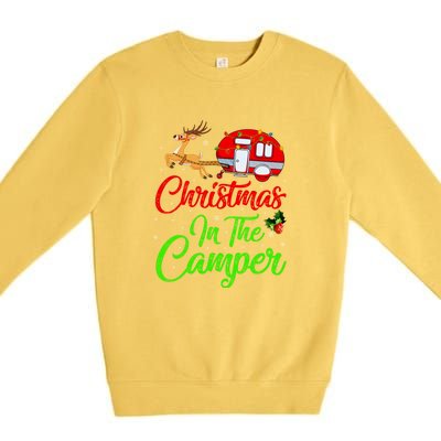 Christmas In The Camper Xmas Lighting Camping RV Christmas Gift Premium Crewneck Sweatshirt