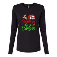 Christmas In The Camper Xmas Lighting Camping RV Christmas Gift Womens Cotton Relaxed Long Sleeve T-Shirt