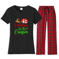 Christmas In The Camper Xmas Lighting Camping RV Christmas Gift Women's Flannel Pajama Set