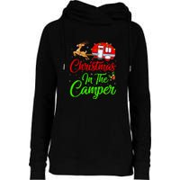 Christmas In The Camper Xmas Lighting Camping RV Christmas Gift Womens Funnel Neck Pullover Hood