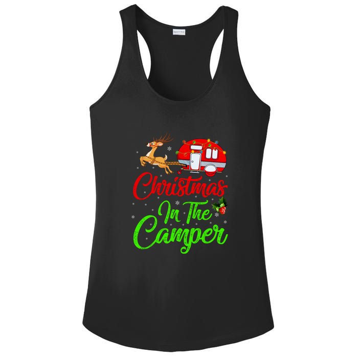 Christmas In The Camper Xmas Lighting Camping RV Christmas Gift Ladies PosiCharge Competitor Racerback Tank