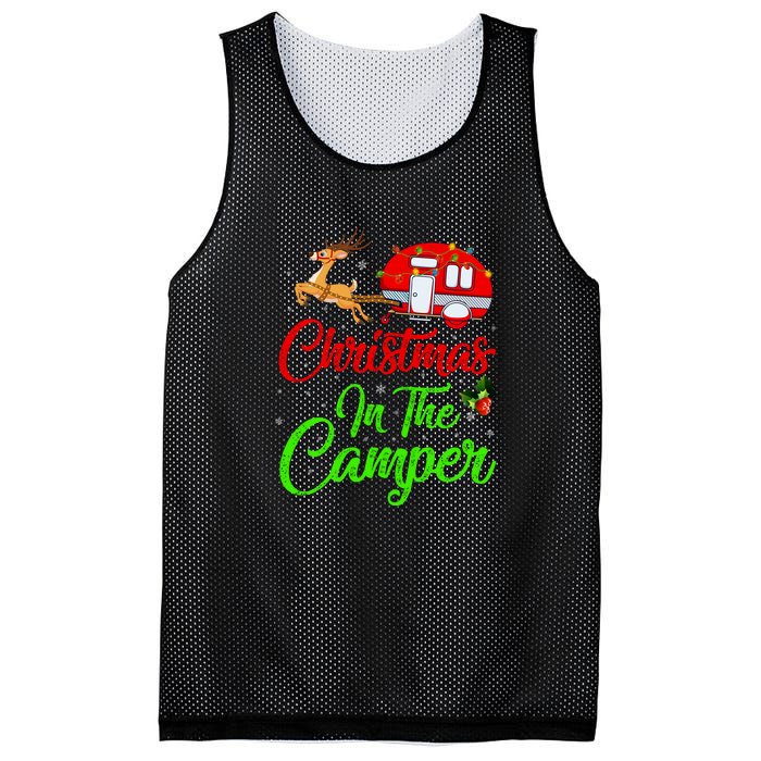 Christmas In The Camper Xmas Lighting Camping RV Christmas Gift Mesh Reversible Basketball Jersey Tank