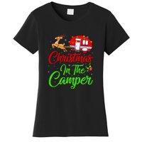 Christmas In The Camper Xmas Lighting Camping RV Christmas Gift Women's T-Shirt