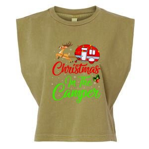 Christmas In The Camper Xmas Lighting Camping RV Christmas Gift Garment-Dyed Women's Muscle Tee