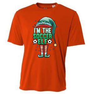 Christmas IM The Soccer Elf Football Goalie Goaltender Gift Cooling Performance Crew T-Shirt