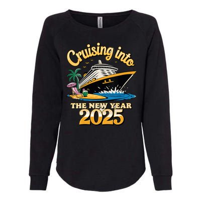 Cruising Into The New Year 2025 Family Cruise Holiday 2025 Womens California Wash Sweatshirt