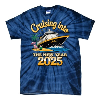 Cruising Into The New Year 2025 Family Cruise Holiday 2025 Tie-Dye T-Shirt