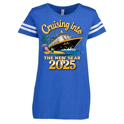 Cruising Into The New Year 2025 Family Cruise Holiday 2025 Enza Ladies Jersey Football T-Shirt