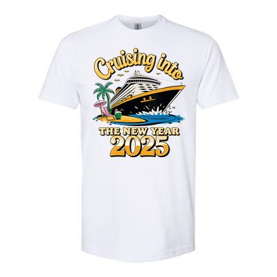 Cruising Into The New Year 2025 Family Cruise Holiday 2025 Softstyle CVC T-Shirt