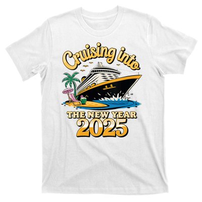 Cruising Into The New Year 2025 Family Cruise Holiday 2025 T-Shirt