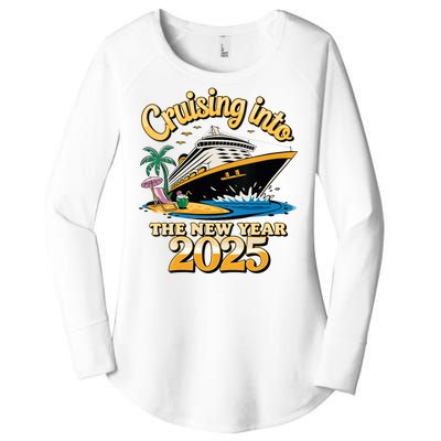 Cruising Into The New Year 2025 Family Cruise Holiday 2025 Women's Perfect Tri Tunic Long Sleeve Shirt