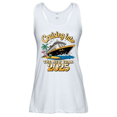 Cruising Into The New Year 2025 Family Cruise Holiday 2025 Ladies Essential Flowy Tank