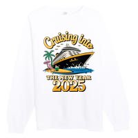 Cruising Into The New Year 2025 Family Cruise Holiday 2025 Premium Crewneck Sweatshirt