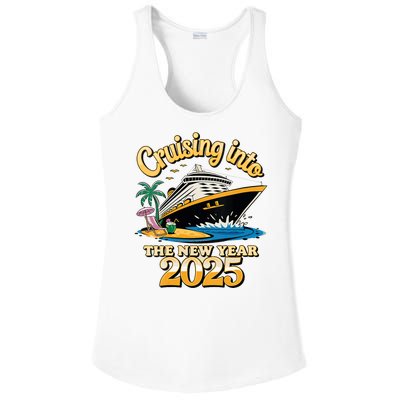 Cruising Into The New Year 2025 Family Cruise Holiday 2025 Ladies PosiCharge Competitor Racerback Tank