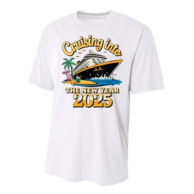 Cruising Into The New Year 2025 Family Cruise Holiday 2025 Performance Sprint T-Shirt