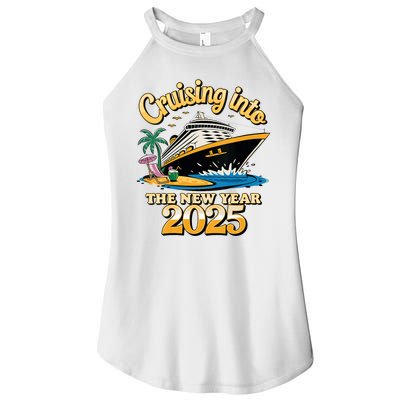 Cruising Into The New Year 2025 Family Cruise Holiday 2025 Women's Perfect Tri Rocker Tank