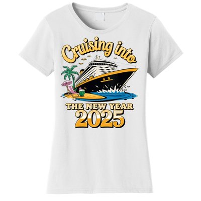 Cruising Into The New Year 2025 Family Cruise Holiday 2025 Women's T-Shirt