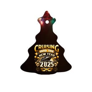 Cruising Into The New Year 2025 Family New Year Trip 2025 Ceramic Tree Ornament