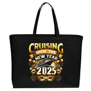 Cruising Into The New Year 2025 Family New Year Trip 2025 Cotton Canvas Jumbo Tote