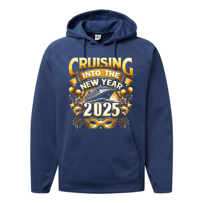 Cruising Into The New Year 2025 Family New Year Trip 2025 Performance Fleece Hoodie