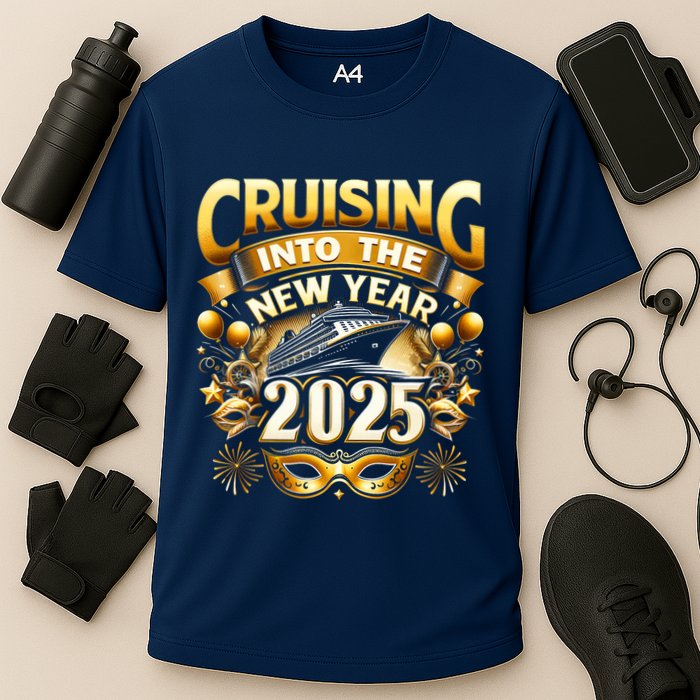 Cruising Into The New Year 2025 Family New Year Trip 2025 Cooling Performance Crew T-Shirt