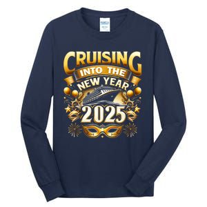 Cruising Into The New Year 2025 Family New Year Trip 2025 Tall Long Sleeve T-Shirt