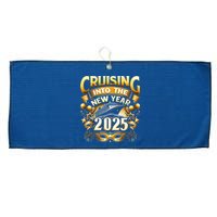 Cruising Into The New Year 2025 Family New Year Trip 2025 Large Microfiber Waffle Golf Towel