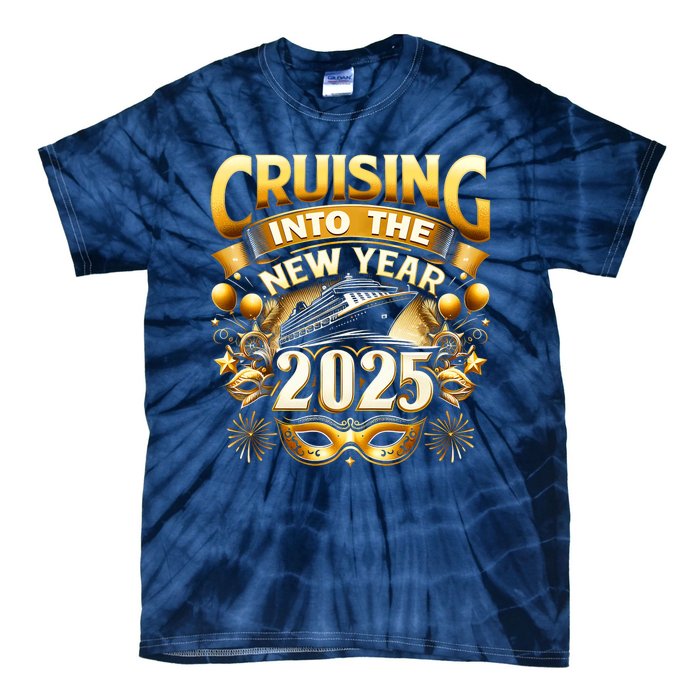 Cruising Into The New Year 2025 Family New Year Trip 2025 Tie-Dye T-Shirt