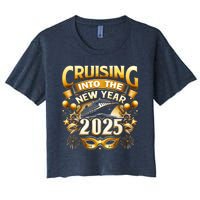 Cruising Into The New Year 2025 Family New Year Trip 2025 Women's Crop Top Tee