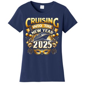 Cruising Into The New Year 2025 Family New Year Trip 2025 Women's T-Shirt