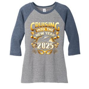 Cruising Into The New Year 2025 Family New Year Trip 2025 Women's Tri-Blend 3/4-Sleeve Raglan Shirt