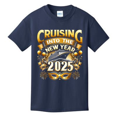 Cruising Into The New Year 2025 Family New Year Trip 2025 Kids T-Shirt