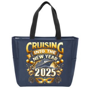 Cruising Into The New Year 2025 Family New Year Trip 2025 Zip Tote Bag