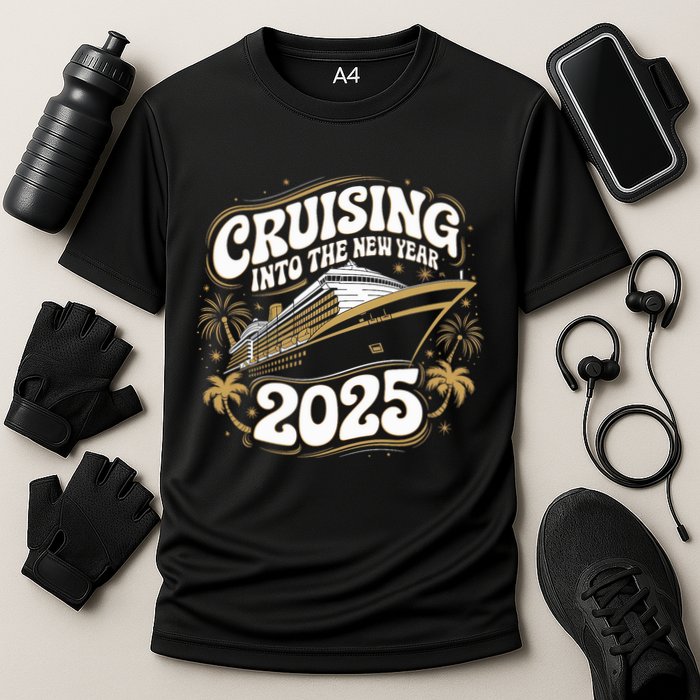 Cruising Into The New Year 2025 Family Matching Holiday Trip Cooling Performance Crew T-Shirt