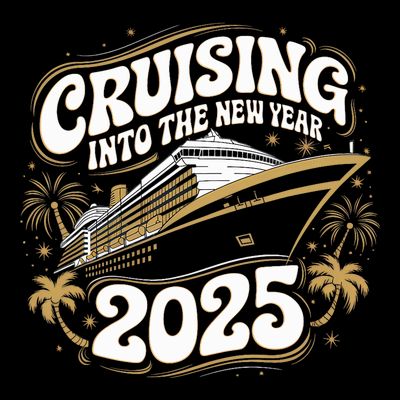 Cruising Into The New Year 2025 Family Matching Holiday Trip T-Shirt
