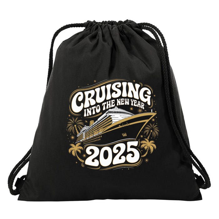 Cruising Into The New Year 2025 Family Matching Holiday Trip Drawstring Bag