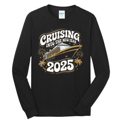 Cruising Into The New Year 2025 Family Matching Holiday Trip Tall Long Sleeve T-Shirt